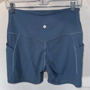 Lululemon Align High-Rise Short with Pockets 6” Size 10 Utility Blue